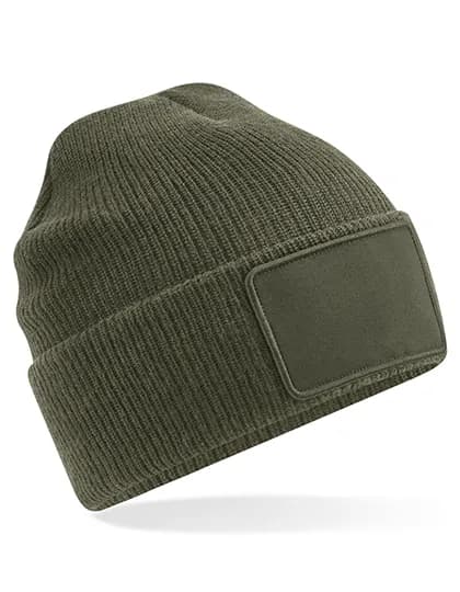 Removable Patch Thinsulate™ Beanie - Military Green
