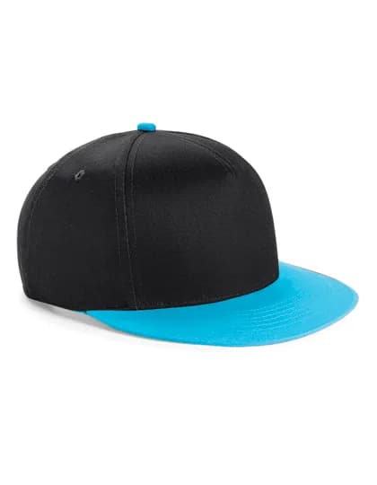 Youth Size Snapback - Black/Surf Blue