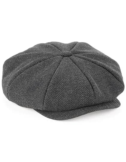 Heritage Baker Boy Cap - Charcoal Herringbone