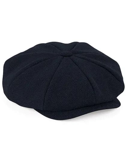 Heritage Baker Boy Cap - Navy Herringbone