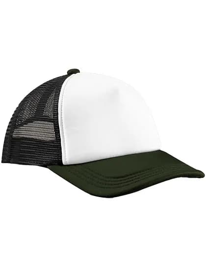 Retro 5 Panel Trucker - Black/Dark Olive