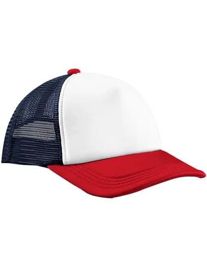 Retro 5 Panel Trucker - Navy/Red
