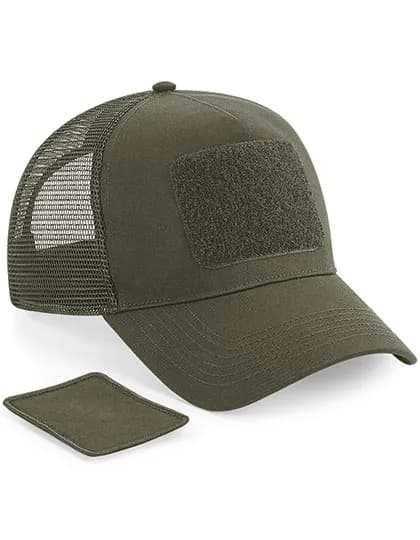 Removable Patch Snapback Trucker - Military Green