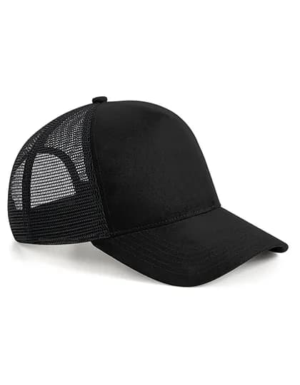 Suede Snapback Trucker - Black