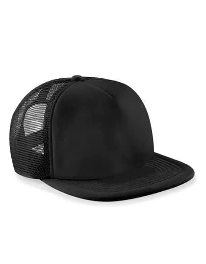 Vintage Snapback Trucker Cap - Black/Black