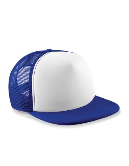 Vintage Snapback Trucker Cap - Bright Royal/White