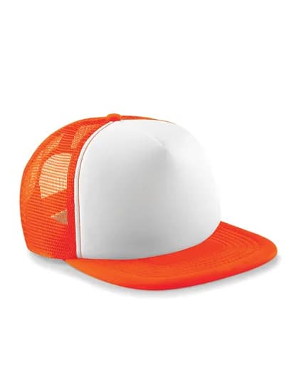 Vintage Snapback Trucker Cap - Orange/White