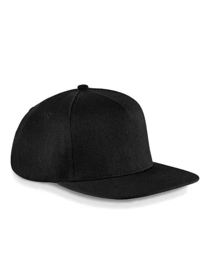 Original Flat Peak Snapback Cap - Black/Black