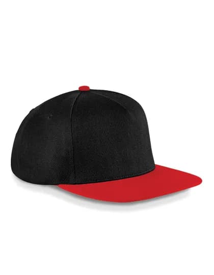 Original Flat Peak Snapback Cap - Black/Classic Red