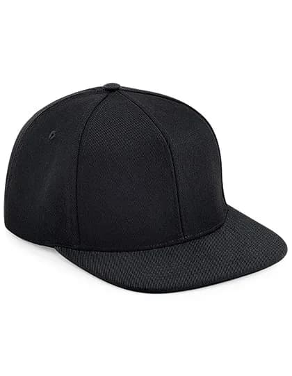 Original Flat Peak 6 Panel Snapback Cap - Black/Black