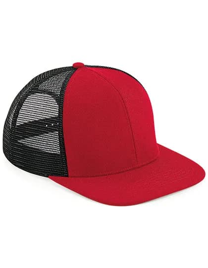 Original Flat Peak 6 Panel Trucker Cap - Classic Red/Black