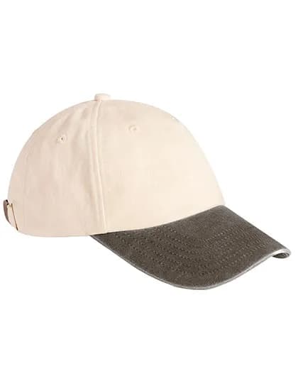 Contrast Peak Low Profile Vintage Cap - Natural/Vintage Brown