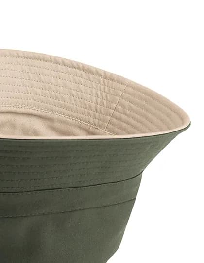 Reversible Bucket Hat - Olive Green/Stone