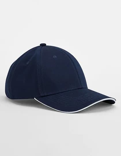 EarthAware® Classic Organic Cotton 6 Panel Cap - Sandwich Peak - French Navy/White