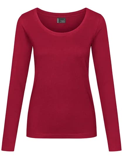 Women´s T-Shirt Long Sleeve - Granat