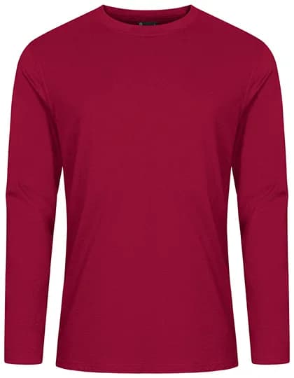 Men´s T-Shirt Long Sleeve - Granat