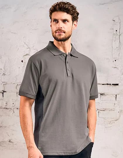 Unisex Contrast Polo - Steel Grey/Charcoal (Solid)