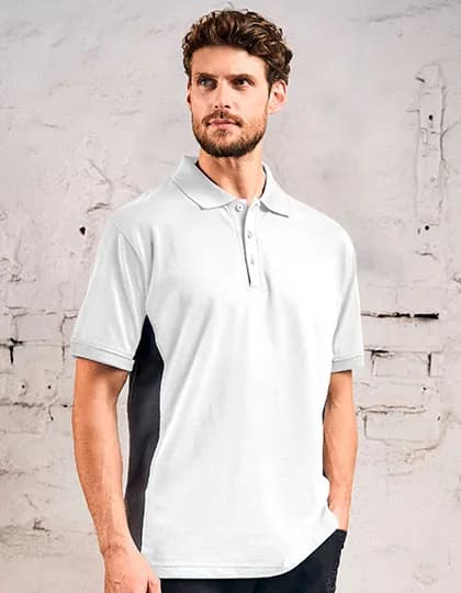 Unisex Contrast Polo - White/Charcoal (Solid)