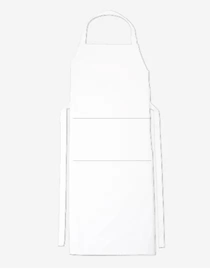 Bib Apron Verona 110 x 75 cm - White