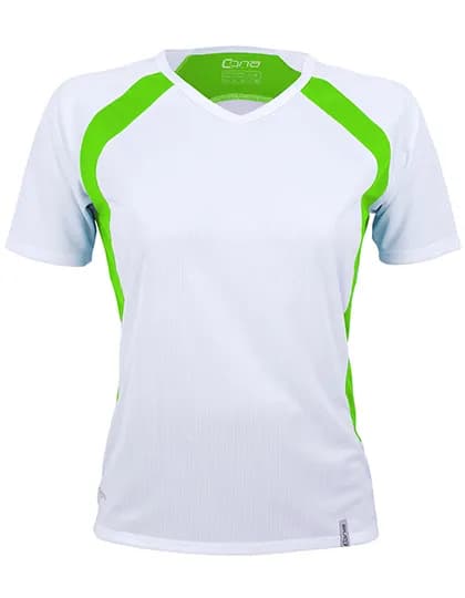 Ladies´ Pace Tech Tee - White/Lime