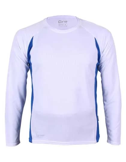 Racer Long Sleeve Tech Tee - White/Royal Blue