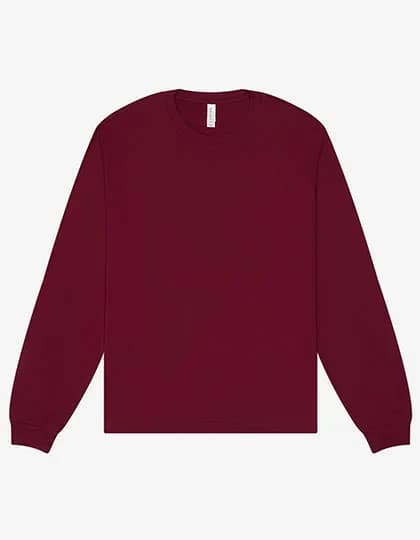 Unisex Heavyweight Long Sleeve Tee - Maroon