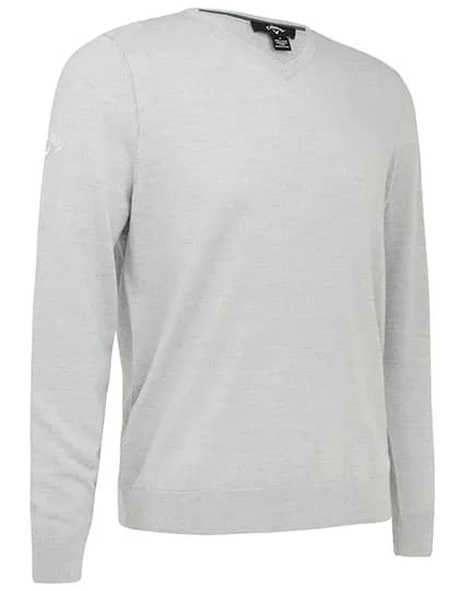 Men´s V-Neck Merino Sweater - Pearl Blue