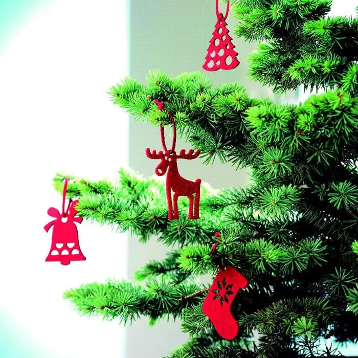 6-teiliges Filz-Anhänger Set - ROUGE - Rot