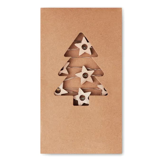 Lichterstrang mit 20 LEDs - MILKY WAY - Holz