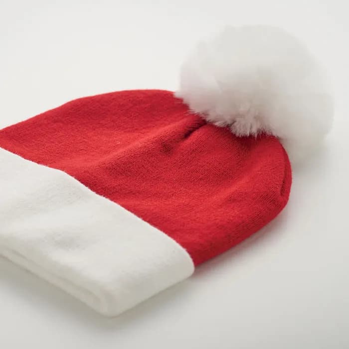 Weihnachtliche Strickmütze - MENSA - Rot