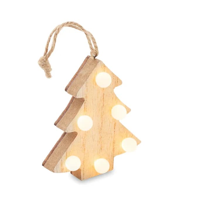Anhänger aus Holz mit LED - LULIE - Holz