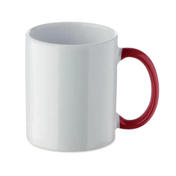 Keramikbecher 300ml - FESTIMUG - Weiß/rot