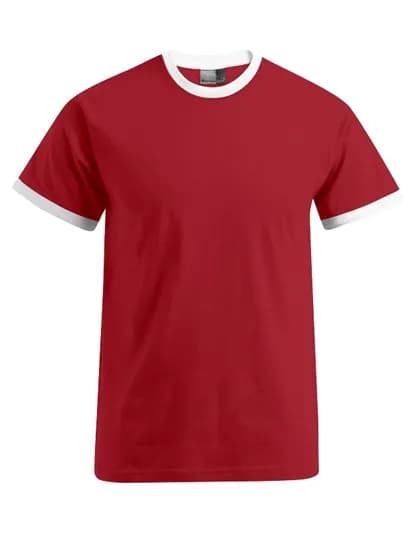 Men´s Contrast-T - Fire Red/White