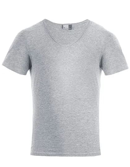 Men´s Slim Fit V-Neck-T - Sports Grey (Heather)
