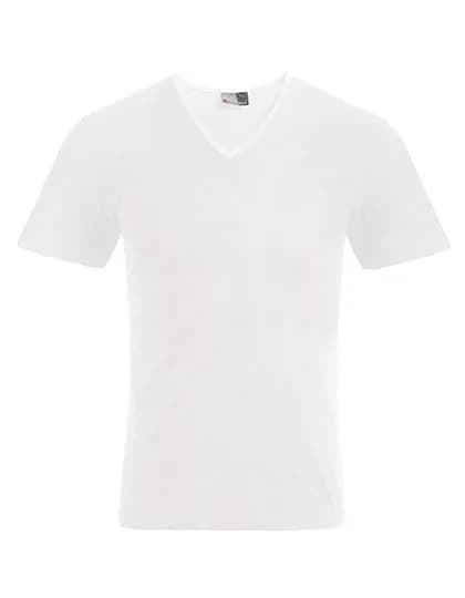 Men´s Slim Fit V-Neck-T - White