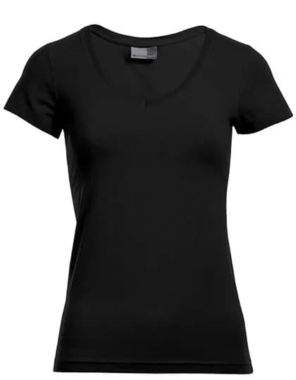 Women´s Slim Fit V-Neck-T - Black
