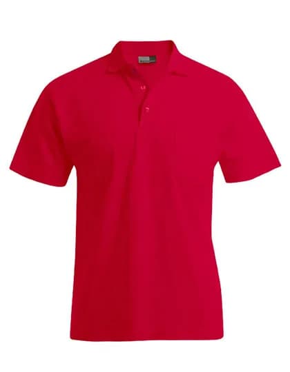 Men´s Heavy Polo Pocket - Fire Red
