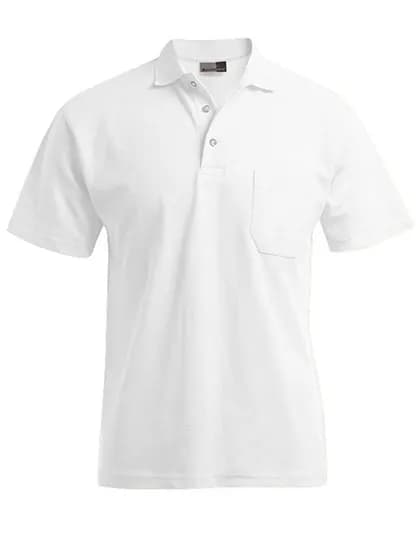Men´s Heavy Polo Pocket - White