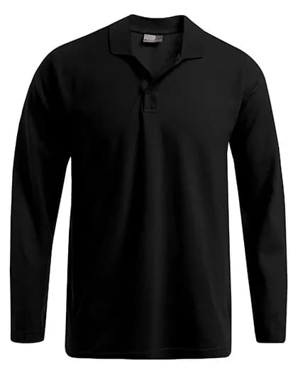 Men´s Heavy Polo Long Sleeve - Black