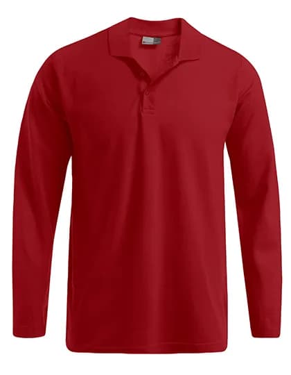 Men´s Heavy Polo Long Sleeve - Fire Red