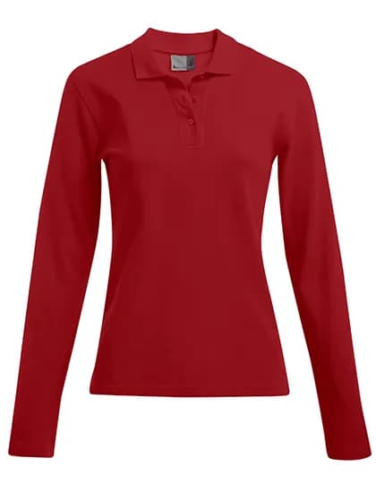 Women´s Heavy Polo Long Sleeve - Fire Red