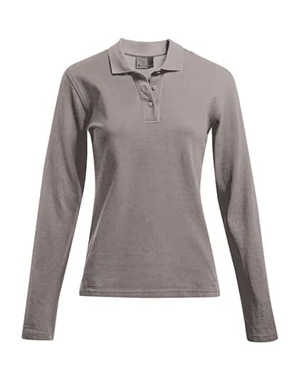 Women´s Heavy Polo Long Sleeve - Steel Gray