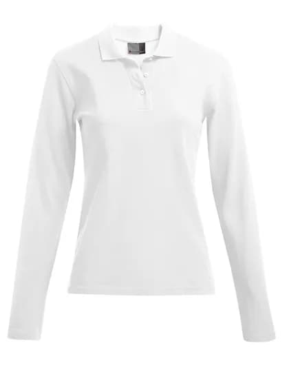 Women´s Heavy Polo Long Sleeve - White
