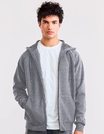 Unisex Heavy Hoodie Jacket - Heather Grey