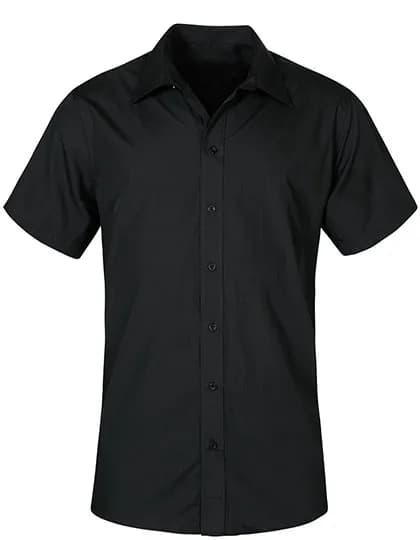 Men´s Poplin Shirt Short Sleeve - Black
