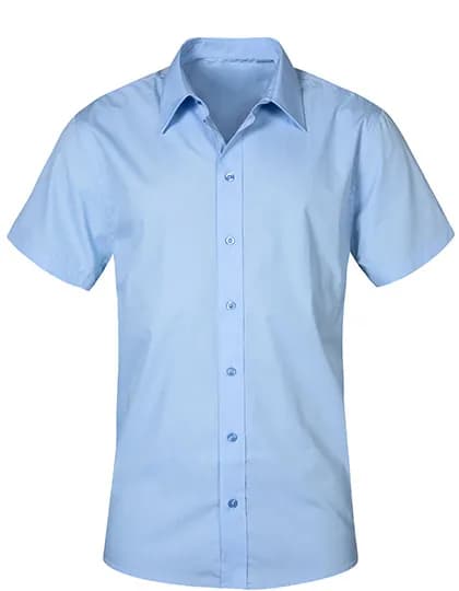 Men´s Poplin Shirt Short Sleeve - Light Blue