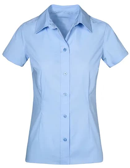 Women´s Poplin Shirt Short Sleeve - Light Blue