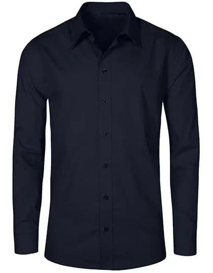 Men´s Poplin Shirt Long Sleeve - Navy