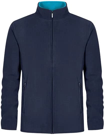 Men´s Double Fleece Jacket - Navy/Aqua