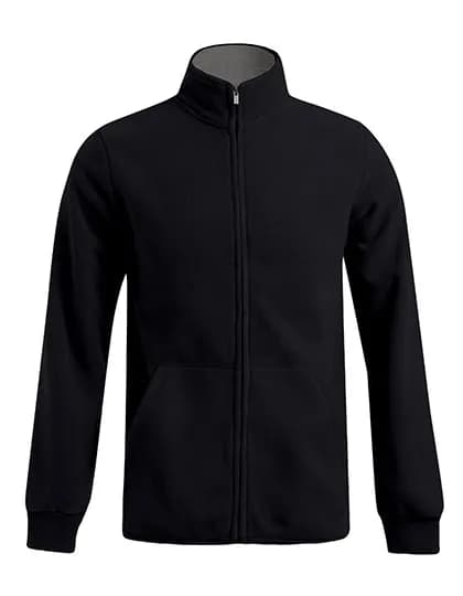Men´s Double Fleece Jacket - Black/Light Grey (Solid)